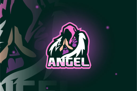 Angel Logo E-Sport Gaming: Premium Graphics and Logos for Digital Publishing