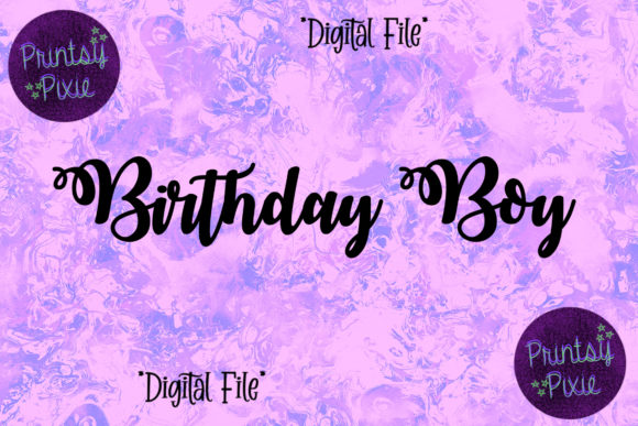 Birthday Boy Celebration Graphics for Crafts
