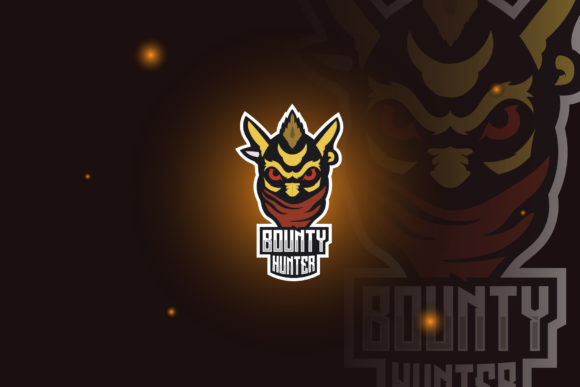 Bounty Hunter Logo E-Sport Gaming: A Bold Graphic Design Asset for Logos