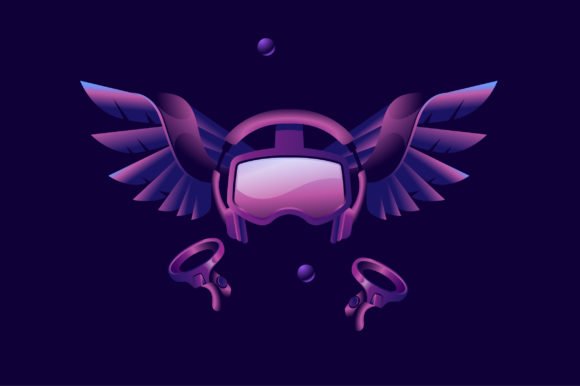 Fantasy Virtual Reality Gaming Graphics for Modern Illustrations