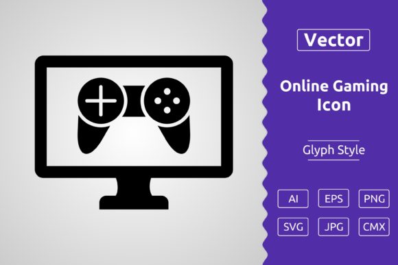 Vector Online Gaming Glyph Icon Review